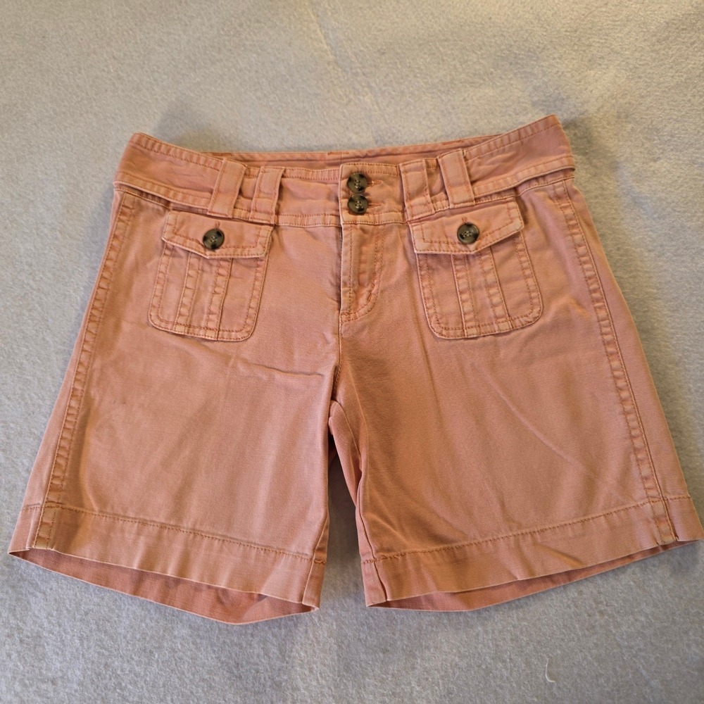 Sundance Peach Cargo Shorts Womens P4 Cotton Spandex Utility Outdoor Pockets